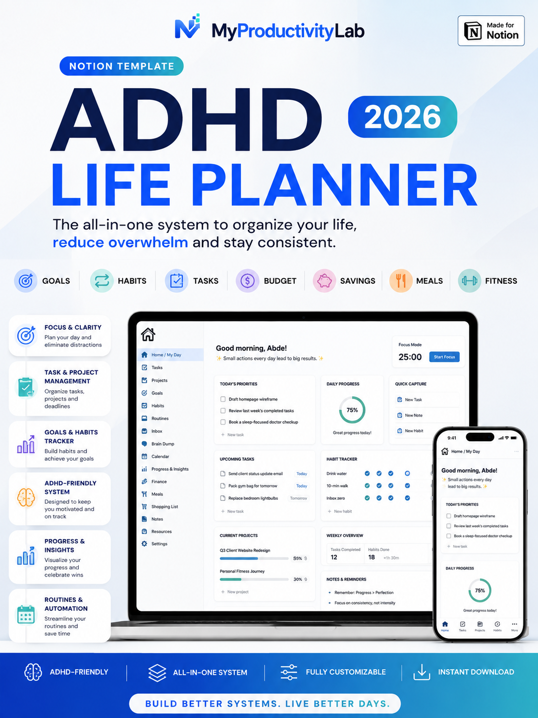 Stop forgetting the things that actually matter — a Notion system built for how your ADHD brain really works
